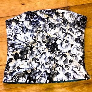 WHBM Tiered Floral Bustier Top